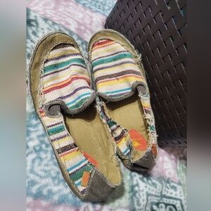 ROCKET DOG Colorful Striped Womens Slip-On Shoes